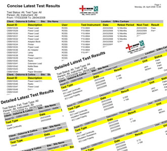 Portable Appliance Testing Reports - Detailed & Summary PAT Test Reports including reports for PAT Test faults